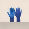 Blue anti-slip and warm gloves for both men and women, thickened knitted for winter outdoor labor protection details Picture